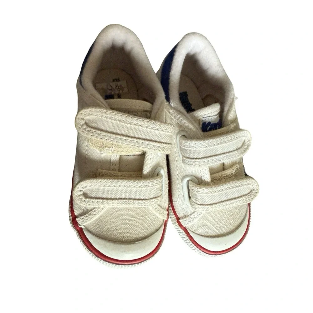 Vintage Keds out to play‎ tricycle bike hook loop sneakers sz 6 1/2 toddler